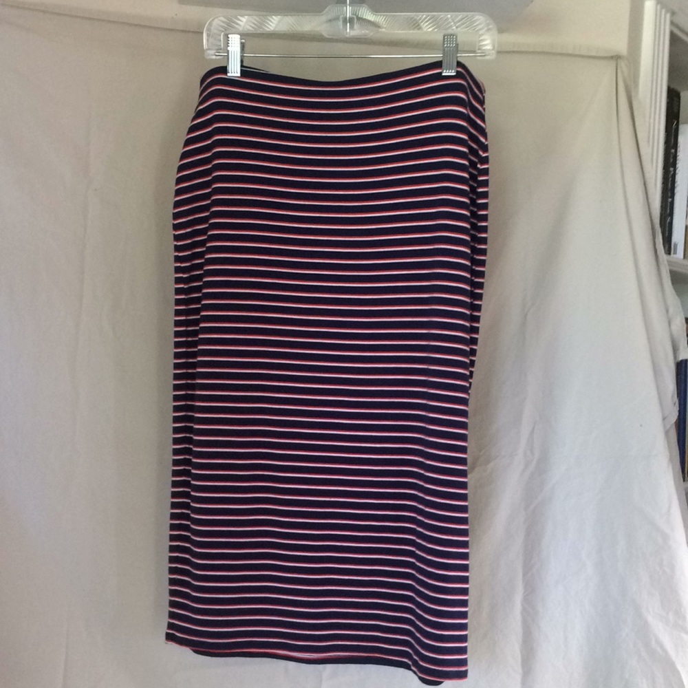 Old Navy Red, White, and Blue Striped Knit Skirt